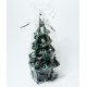 Svíčka - vánoční stromeček stříbřený